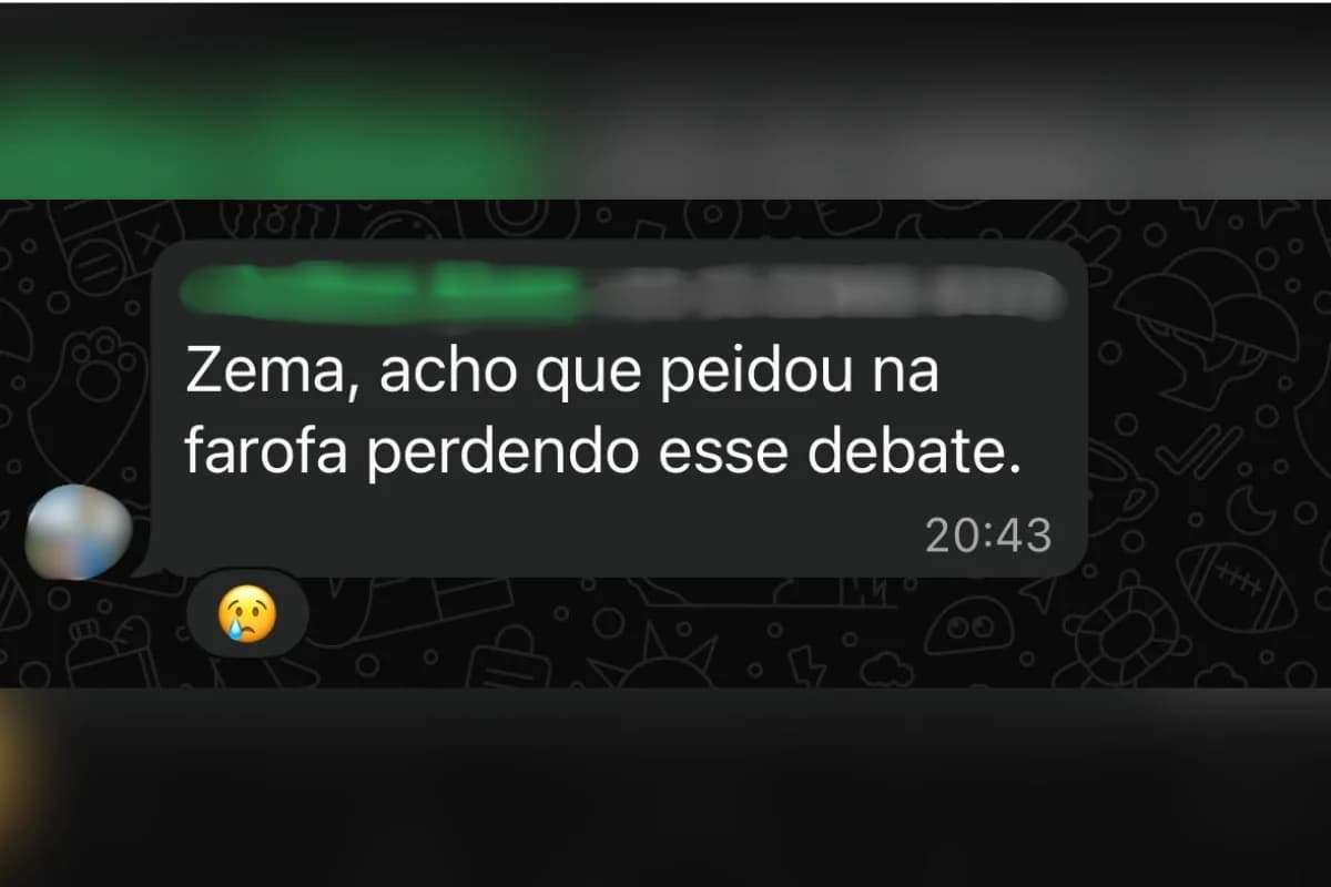 Zema é cobrado por apoiadores após faltar debate da Band