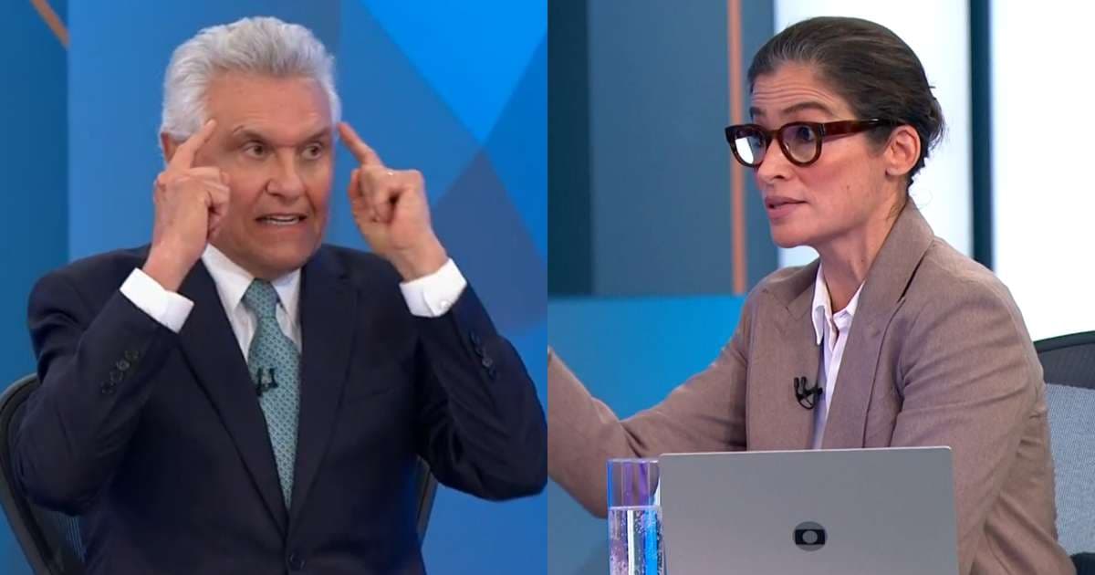 Ajuste fiscal: Caiado desvia de pergunta no Jornal Nacional