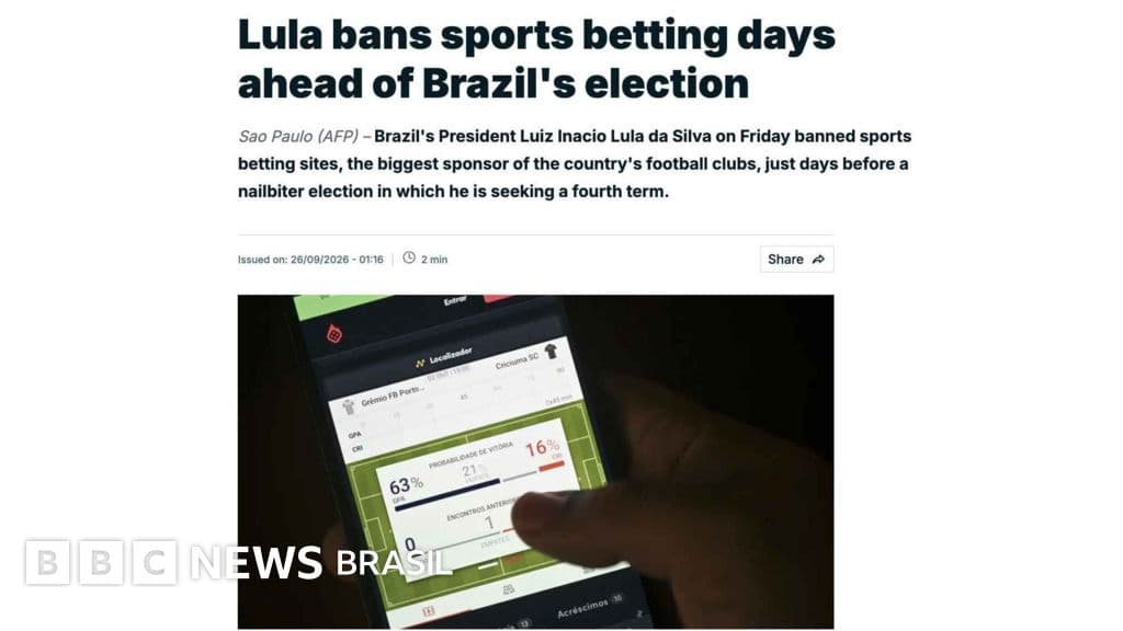 Lula usa MP para proibir bets a uma semana da eleição