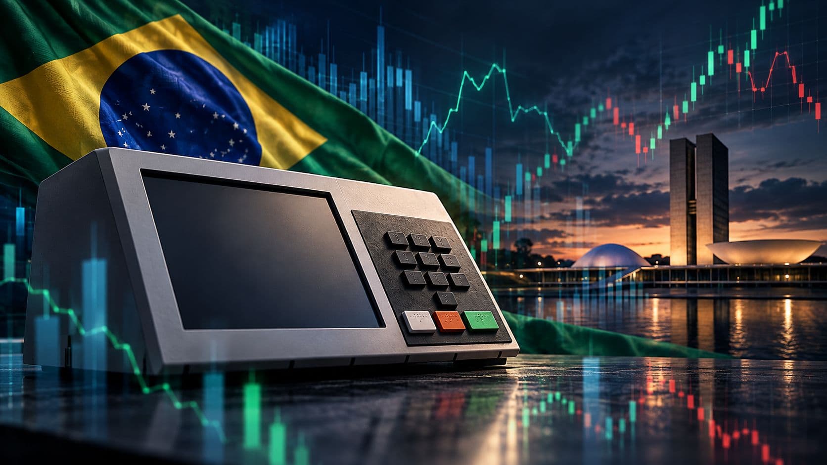 Ibovespa recua perto da eleição, mas mantém alta em 12 meses
